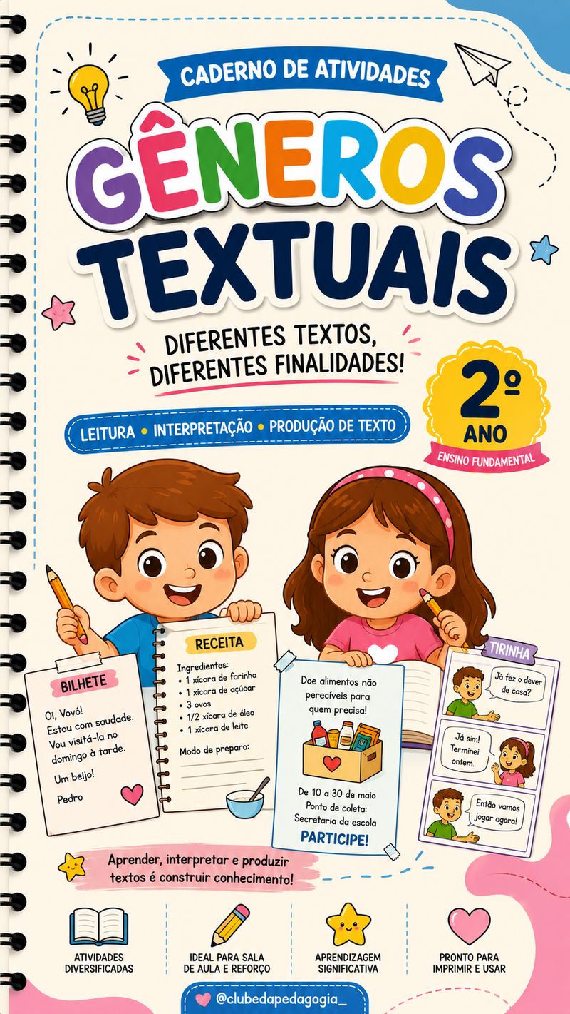Caderno de Gêneros Textuais, 2º ano